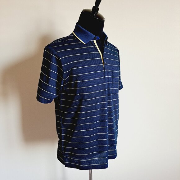 NEW Men's Montechiaro Blue Yellow Polo Shirt Size 50 / M - Picture 1 of 13